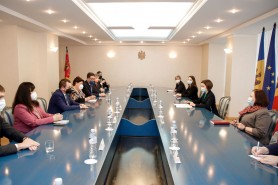 Maia Sandu a avut o întrevedere cu un grup de parlamentari italieni și români. Subiectele abordate